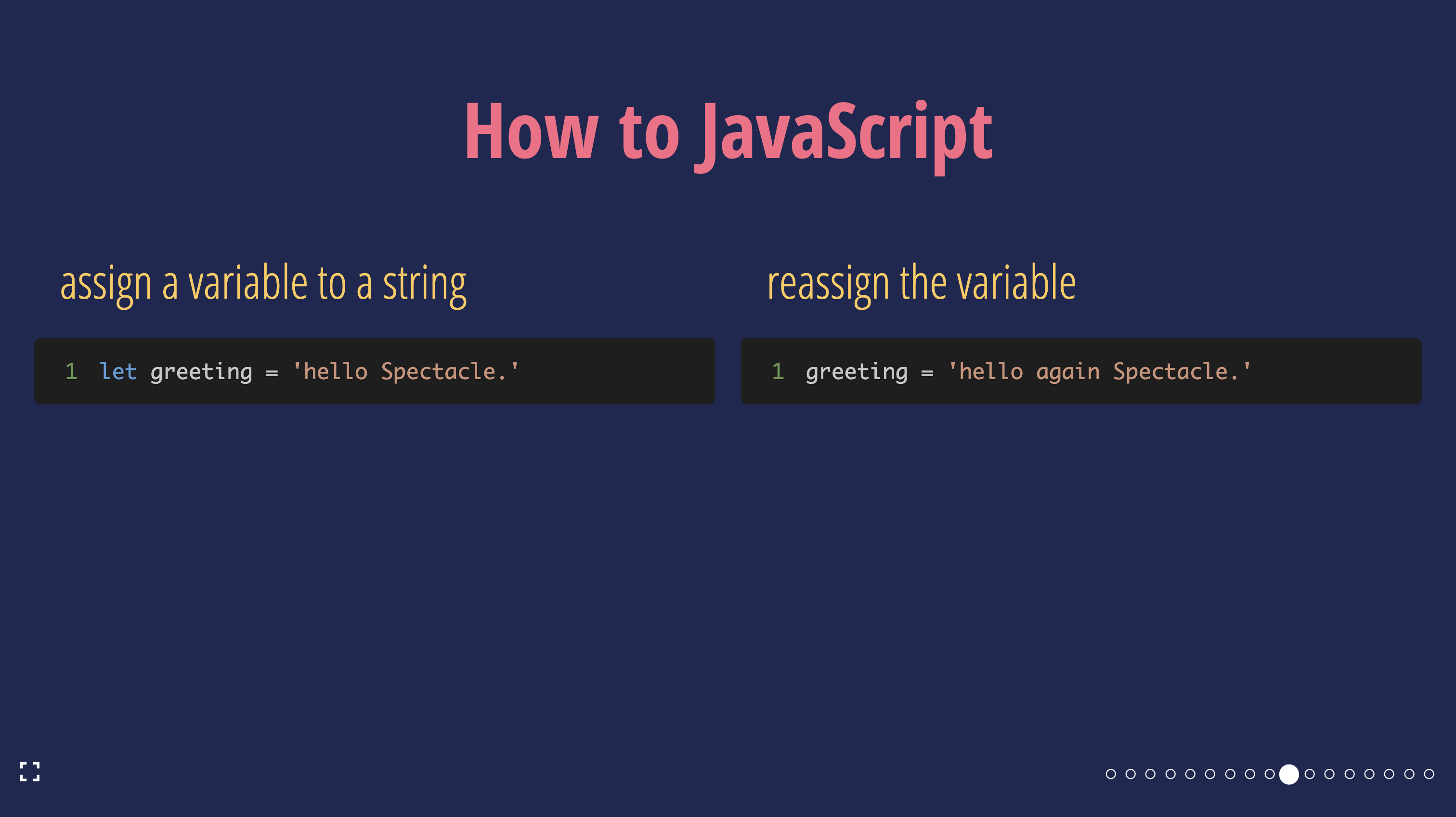 MultiCode layout example slide